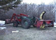 Super 55 Oliver with Dual loader and Farm King snow blower